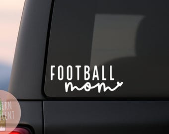 Football Mom Decal - Custom Sports Mom Sticker - Proud Football Mama - Cute Vinyl Decal for Car or Tumbler - Team Mom Gift - Game Day Ready