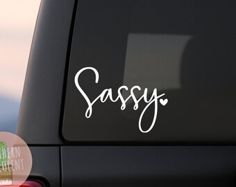Sassy Vinyl Decal, Gift for Sassy, Custom Grandmother Name Sticker, Mother’s Day Gift for Sassy, Proud Grandma, Car Decal, Tumbler Sticker