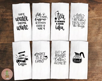 Funny Parenting Tea Towel Sassy Dish Towel 100/% Cotton Flour Sack Towel Iced Coffee Recipe Kitchen Towel