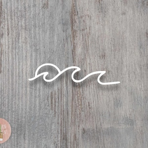 Sun & Wave Ocean Decal - Sun Decal - Minimalist Decal - Beach Decal - Wave Sticker - Car Decal - Sunshine Sticker - Beach Vibes Decal