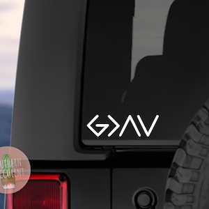 God is Greater than the Highs and Lows Decal - Kindness Decal - Cross Sticker - Laptop Sticker - Christian - Religious Car Decal Holographic Bild 2