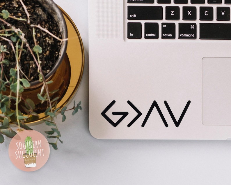 God is Greater than the Highs and Lows Decal - Kindness Decal - Cross Sticker - Laptop Sticker - Christian - Religious Car Decal Holographic Bild 3