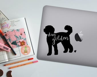 Stay Golden Doodle Decal - Goldendoodle Decal - Labradoodle Decal - Doodle Mom Sticker - Doodle Life - Dog Mom Car Decal - Doodle Sticker