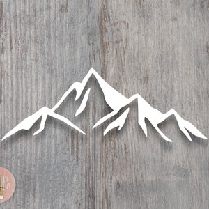 Mountain Range Decal - Mountain Decal - Mountains - Climbing - Hiking - Explore Decal - Adventure Decal - Water Bottle - Laptop Car Outdoors