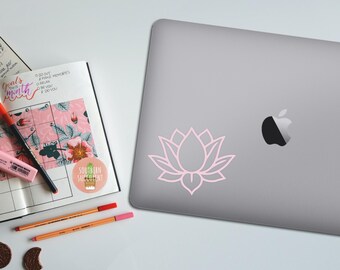 Lotus Flower Yoga Decal Sticker - Vinyl Car, Truck, Laptop Decal, Multiple Colors