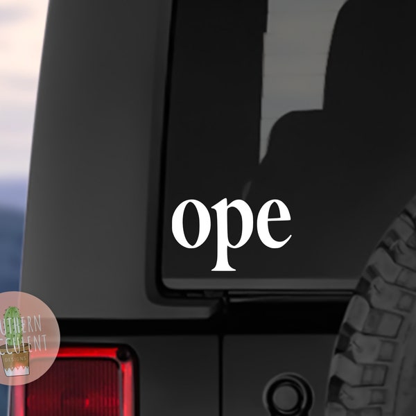 Ope Decal - Ope Didn't See You There Decal - Midwest Apology - Ope Sticker - Ope! - Minnesota Decal - Ohio Decal - Wisconsin - Illinois