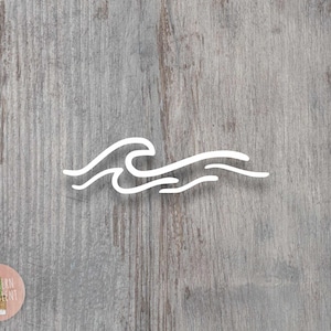 Beach Wave Decal - Simple Ocean Decal - Boho - Beach Sticker - Minimalist Car Decal - Laptop Decal - Coastal Sticker - Beach Vibes Decal