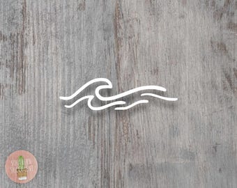 Beach Wave Decal - Simple Ocean Decal - Boho - Beach Sticker - Minimalist Car Decal - Laptop Decal - Coastal Sticker - Beach Vibes Decal