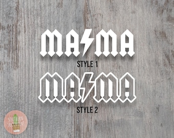 Mama Rockstar Decal - Mama - Rocker Mama - Alternative - Mayhem - Decal for Tumbler Cup - Decal for Car Decal Truck Goth Skull Horror Metal