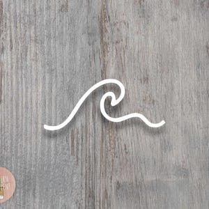 Minimalist Wave Decal - Ocean Sticker - Beachy Car Aesthetic - Boho Beach - Sunshine Sticker - Coastal - Beach Vibes - Surf - Simple Wave