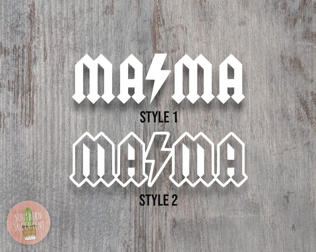 Mama Rockstar Decal - Mama - Rocker Mama - Alternative - Mayhem - Decal ...