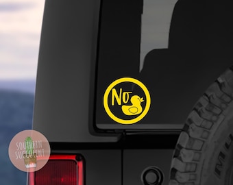 No Ducks Decal - Rubber Duck - Rubber Duckie - Car Duck - Funny Car Decal - Car Sticker - Window Sticker - Bumper Sticker - No Ducks for Car