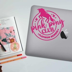 Pink Pony Club Car Decal Pink Pony Club Member Sticker Platinum Member