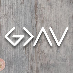 God is Greater than the Highs and Lows Decal - Kindness Decal - Cross Sticker - Laptop Sticker - Christian - Religious Car Decal Holographic Bild 1