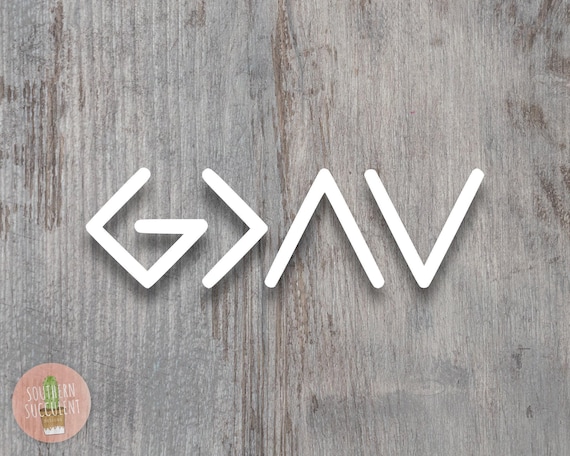 God is Greater than the Highs and Lows Decal - Kindness Decal - Cross Sticker - Laptop Sticker - Christian - Religious Car Decal Holographic