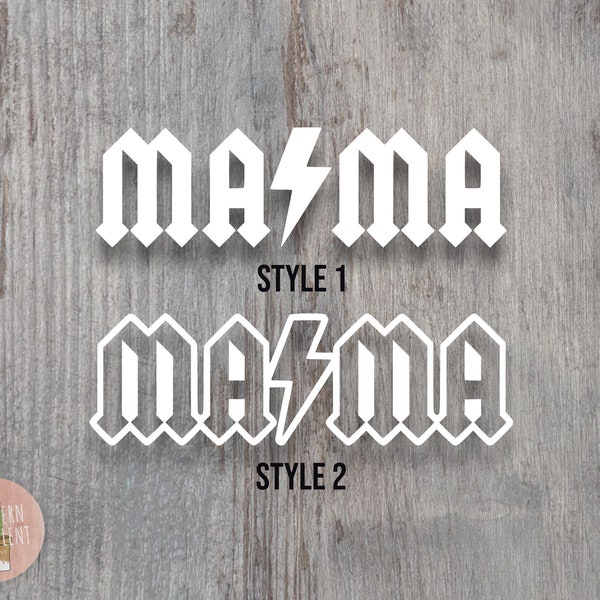 Mama Rockstar Decal - Mama - Rocker Mama - Alternative - Mayhem - Decal for Tumbler Cup - Decal for Car Decal Truck Goth Skull Horror Metal