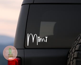 Vinilo adhesivo Mimi, regalo para Mimi, pegatina personalizada con el nombre de la abuela, regalo del Día de la Madre para Mimi, abuela orgullosa, pegatina para coche Mimi, pegatina para vaso