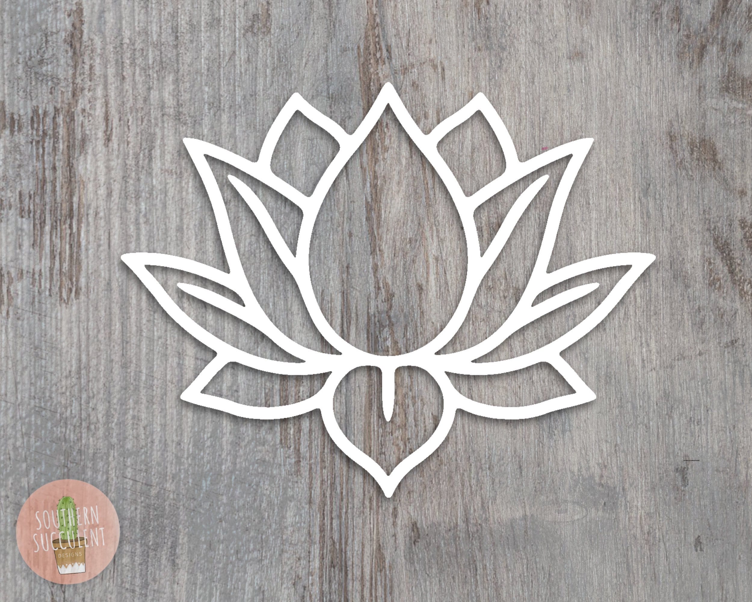 Lotus Flower Decal Lotus Sticker Lotus Flower Car Decal Etsy