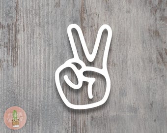 Peace Sign Decal - Peace Sticker - Cute Decal - Simple Decal - Car Decal - Simplistic Decal - Groovy Sticker - Laptop Decal -  Peace Hand