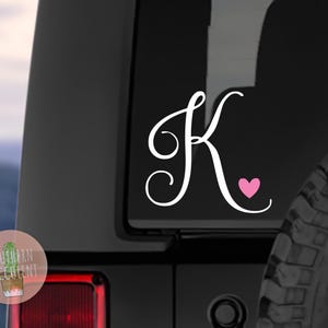 Single Letter Decal - Letter Decal - Letter Monogram - Letter Sticker - Monogram Decal - Monogram Sticker - Single Initial Decal - Car Decal