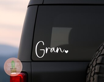 Gran Vinyl Decal, Gift for Gran, Custom Grandmother Name Sticker, Mother’s Day Gift for Gran, Proud Grandma, Gran Car Decal, Tumbler Sticker
