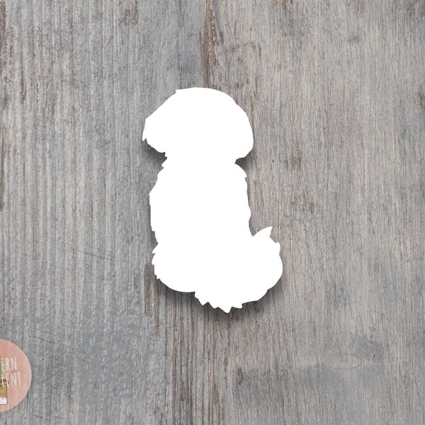 Shih Tzu Decal  - Shih Tzu Silhouette Decal - Shih Tzu Sitting Decal - ShihTzu Silhouette - Small Dog Sticker - Small Dog Mom Decal