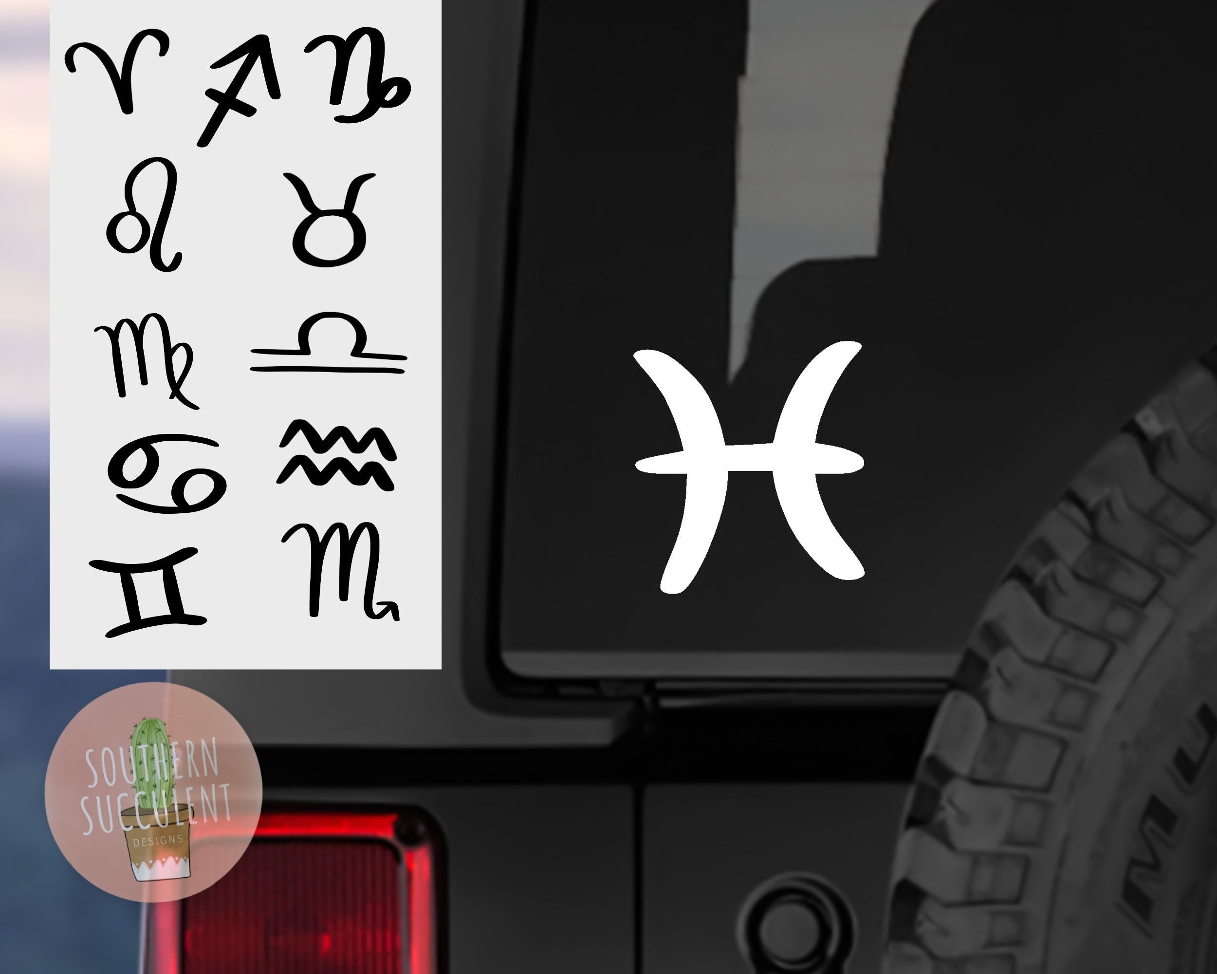 Zodiac Sign Vinyl Decal Zodiac Sticker Astrology Etsy Australia