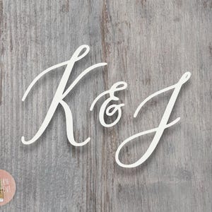 Custom Couple's Initials Decal - Couples Monogram Decal - Couples Initials Sticker - Wedding Decal - Anniversary Decal - Couple Name Decal