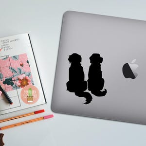 Golden Retriever Decal - Two Golden Retriever Sticker - Golden Retriever Silhouette - Golden Decal - Dog Decal - Dog Sticker - Dog Mom Decal Bild 3