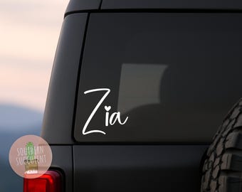 Zia Vinyl Decal, Gift for Zia, Custom Aunt Name Sticker, Gift for Auntie, Proud Aunt, Zia Car Decal, Tumbler Sticker, Mother's Day Gift