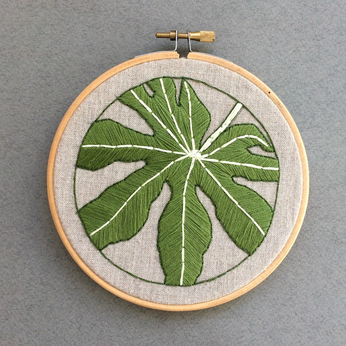 Handmade Unique Handstitched Embroidery in Hoop Fatsia Etsy