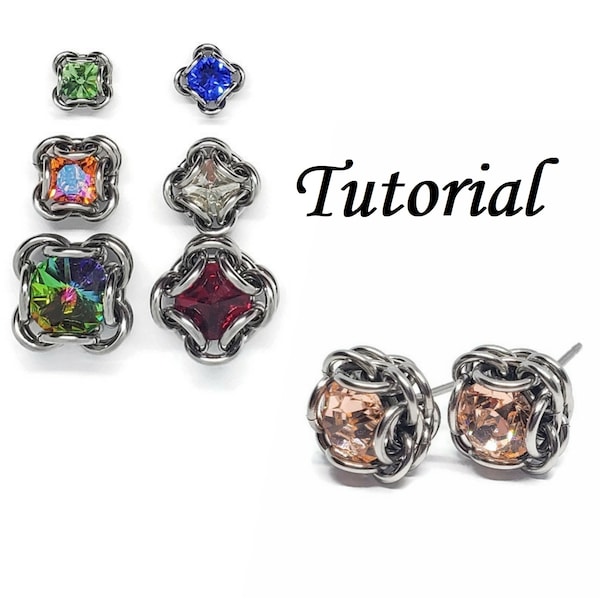 Quadrilliant Units & Studs Chainmaille Jewelry Making Tutorial ONLY