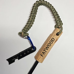 Fire Starter Survival Kit - Ferro Rod with Fatwood Handle