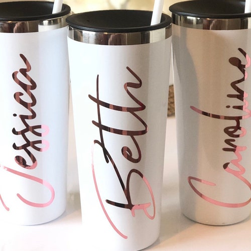 Tumbler With Straw and Lid Personalized Large Cup With Name Etsy