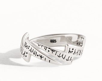 Lightning Ring Adjustable Sterling Silver Wrap Ring Modern Jewelry  Gift for Her - FRI004