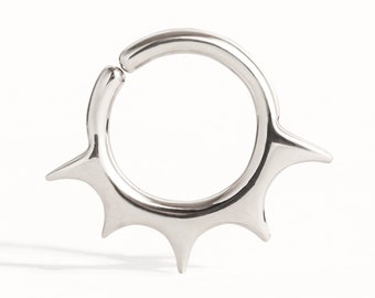 Septum Ring Nasenring Körper Schmuck Sterling Silber Boho Mode indischen Stil 14g 16g Geschenk für sie - BSE022