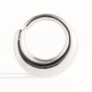 Minimalist Disc Septum Ring Modern Nose Ring Körperschmuck Sterling Silber und Gold Edgy Style 14g 16g Geschenk für Sie BSE046 Bild 1