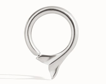 Anneau de septum queue de poisson Anneau de nez queue de baleine Bijoux de corps en argent Sterling Boho Beach Fashion Style 14 g 16 g Cadeau pour elle - BSE044