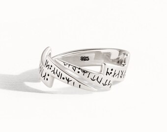 Lightning Ring Adjustable Sterling Silver Wrap Ring Modern Jewelry  Gift for Her - FRI004