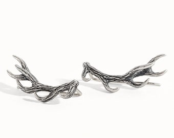 Hugdong Cute Copper Rhinestone Elk Deer Antler Stud Earrings with Jewelry Box,Deer Earrings for Women Hugdong Cute Copper Rhinestone Elk Deer Antler Stud Earrings with Jewelry Box,Deer Earrings for Women
