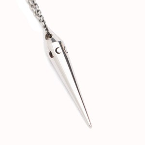 Moon Phase Necklace Pendulum Celestial Necklace in Sterling Silver Crescent Charm Modern Jewelry  Gift for Her - FPE023