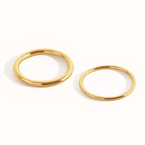 Minimal Stacking Ring in Gold and Silver • Simple Ring • Minimalist Ring • Midi Knuckle Ring • Gift for Her • Mothers Day Gift - FRI019