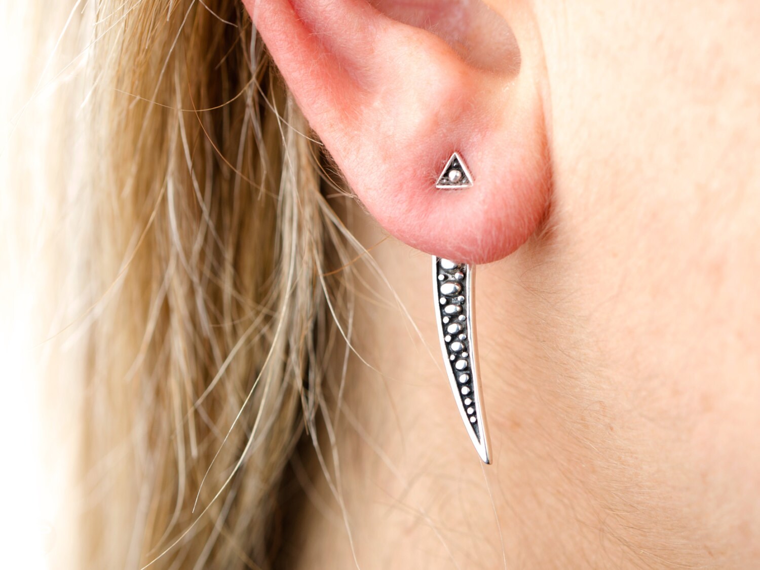 Sterling Silver Ear Jacket Earrings Sunshine Ear Cuff Earrings Etsy