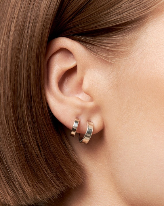 Marlion Jewels Orecchini Cerchio Minimal In Argento 925 O Oro 18k – Semplici, Eleganti, Ipoallergenici, In Scatola Regalo Con Panno