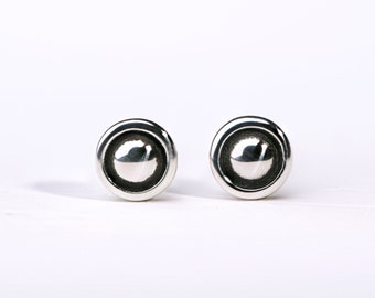 vintage silver style stud stainless steel crystal Arabic pattern single earring 