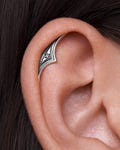 Goth Hidden Helix Earring • Cartilage Helix Piercing 18G 16G •  Dark Silver Jewelry • Gothic Jewelry Punk Tattoo Medieval Earring • CRT021 product logo