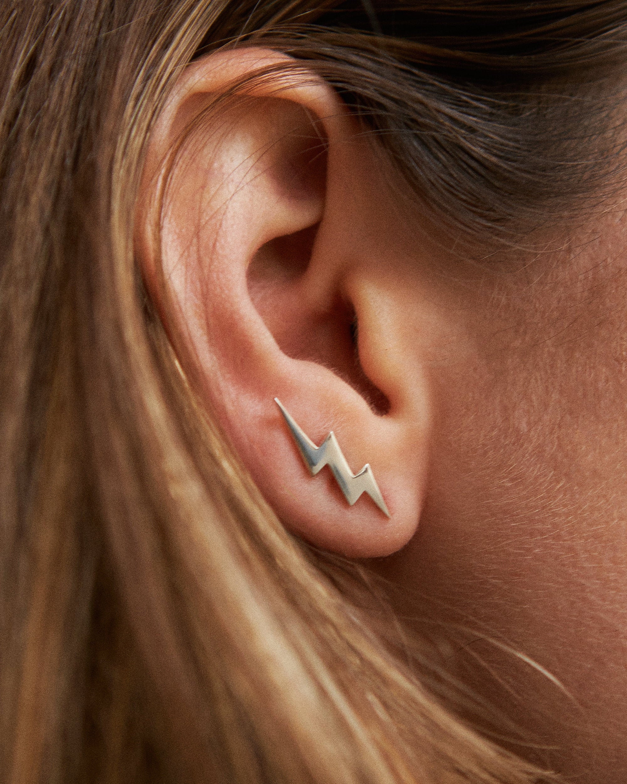 Elegant REAL 14k White Gold Plated Ear Hook Crystal Earrings Gift Hoop Piercings 