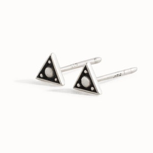 Pendientes de plata de ley con forma de triángulo, pendientes de oreja, regalo de joyería moderna para ella JKT007SSO imagen 7