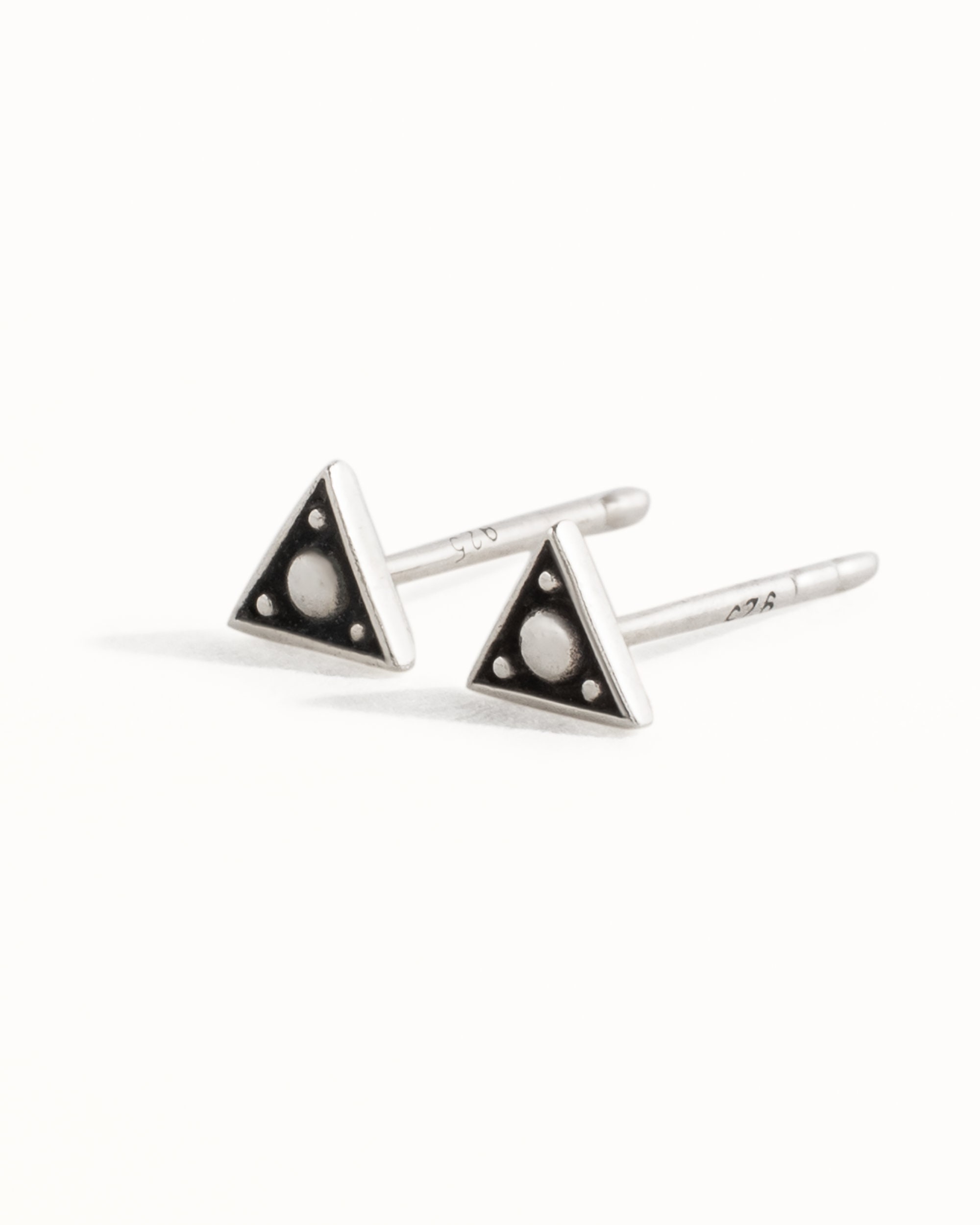Sterling Silver Triangle Ear Jacket Earrings Ear Cuff Earrings Modern Jewelry  Gift for Her - JKT007SSO