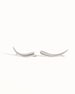 Silver Ear Climber Minimalist Earrings Crescent Moon Sterling Shine Ear Cuff Earrings Modern Jewelry Gift 14K Ear Wrap - FES007 